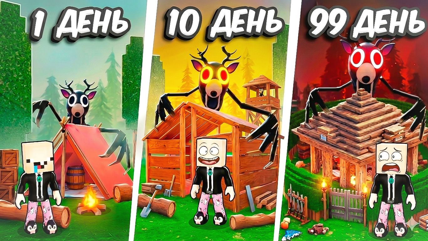 🔥 ПОСТРОИЛ БАЗУ за 10 МИНУТ, 30 МИНУТ И 1 ЧАС В 99 NIGHTS IN THE FOREST! 99 НОЧЕЙ В ЛЕСУ в ROBLOX смотреть онлайн