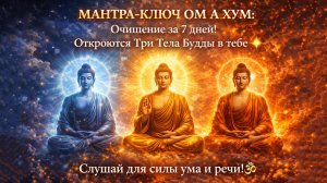 🌀 МАНТРА ТРЕХ ТЕЛ БУДДЫ! Om Ah Hum: Очищение Кармы, Мудрость и Просветление за 1 Сессию! 🙏✨