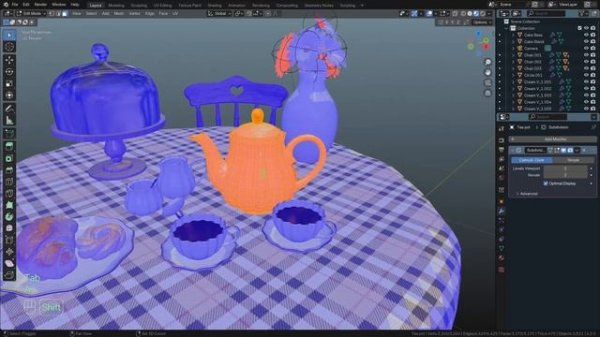 Stylized Kitchen Course in Blender p04 Quick collection