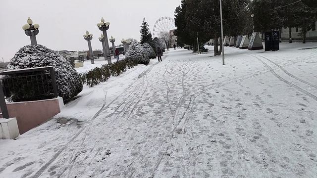 Анапу сегодня замело снегом! Зимняя сказка 12 января 2026. 12.00 смотреть онлайн