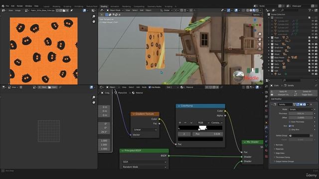 40 - Texturing a cloth flag by PBR nodes смотреть онлайн