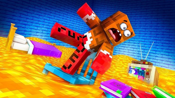 ОСТОРОЖНО! ПОЛ Это ЛАВА в Майнкрафт!⛔