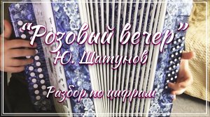 "Розовый вечер" (Ю. Шатунов) / Разбор на гармони по цифрам