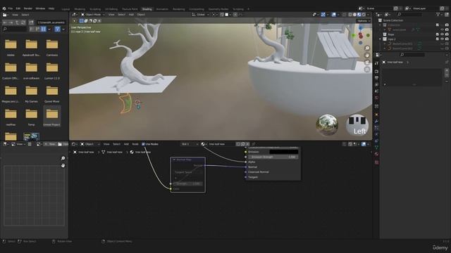 21 - 20 How to add leaf to the tree using particle system hand work смотреть онлайн
