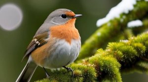 Звуки природы и чарующее пение Зарянки в лесу