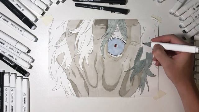 Рисую Томуру Шигараки из аниме Моя Геройская Академия. #anime #drawing #animeart  #анимеарт #аниме