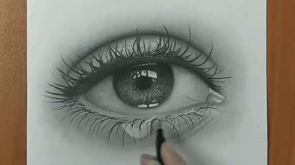 Как нарисовать профессионально реалистичный рисунок человеческого глаза. Простой урок рисования