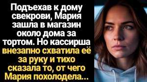 ИСТОРИИ ИЗ ЖИЗНИ/Подъехав к дому свекрови, Мария зашла в магазин за тортом и кассирша схватила её