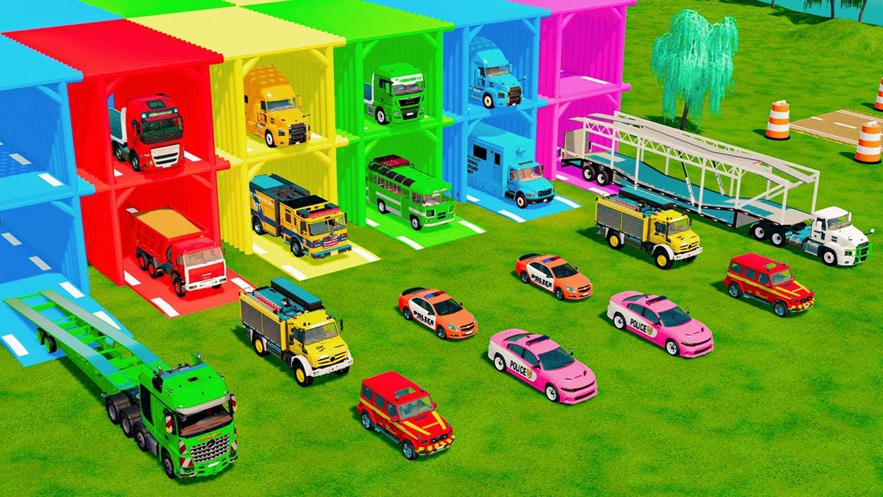 Машинки летают и прыгают! Развивающие мультики Машины помощники. Мультфильмы про машинки смотреть онлайн