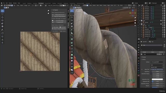 41 - How to UV Unwrap a rope correctly смотреть онлайн