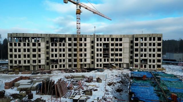 ЖК «Аникеевский» — съёмка с воздуха декабрь 2025 смотреть онлайн
