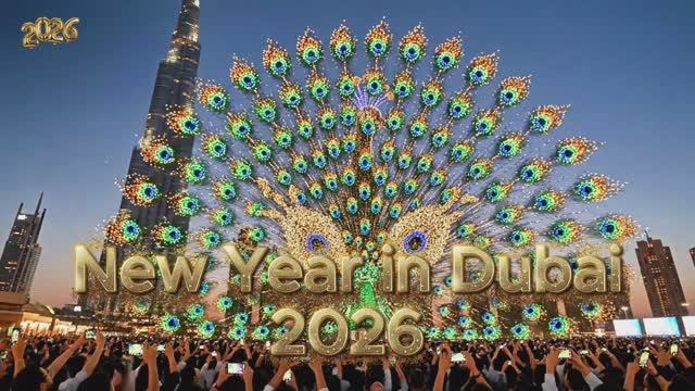 Новый год Дубаи 2026 г. 50 000 дронов 🎆❤️🔥🚀🔥