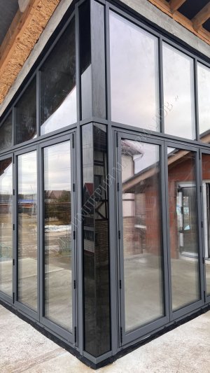 Раздвижные алюминиевые окна гармошкой