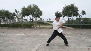 Кунг-фу монастыря Шаолинь! Техника шеста "Шест, скрытый в тени рук".