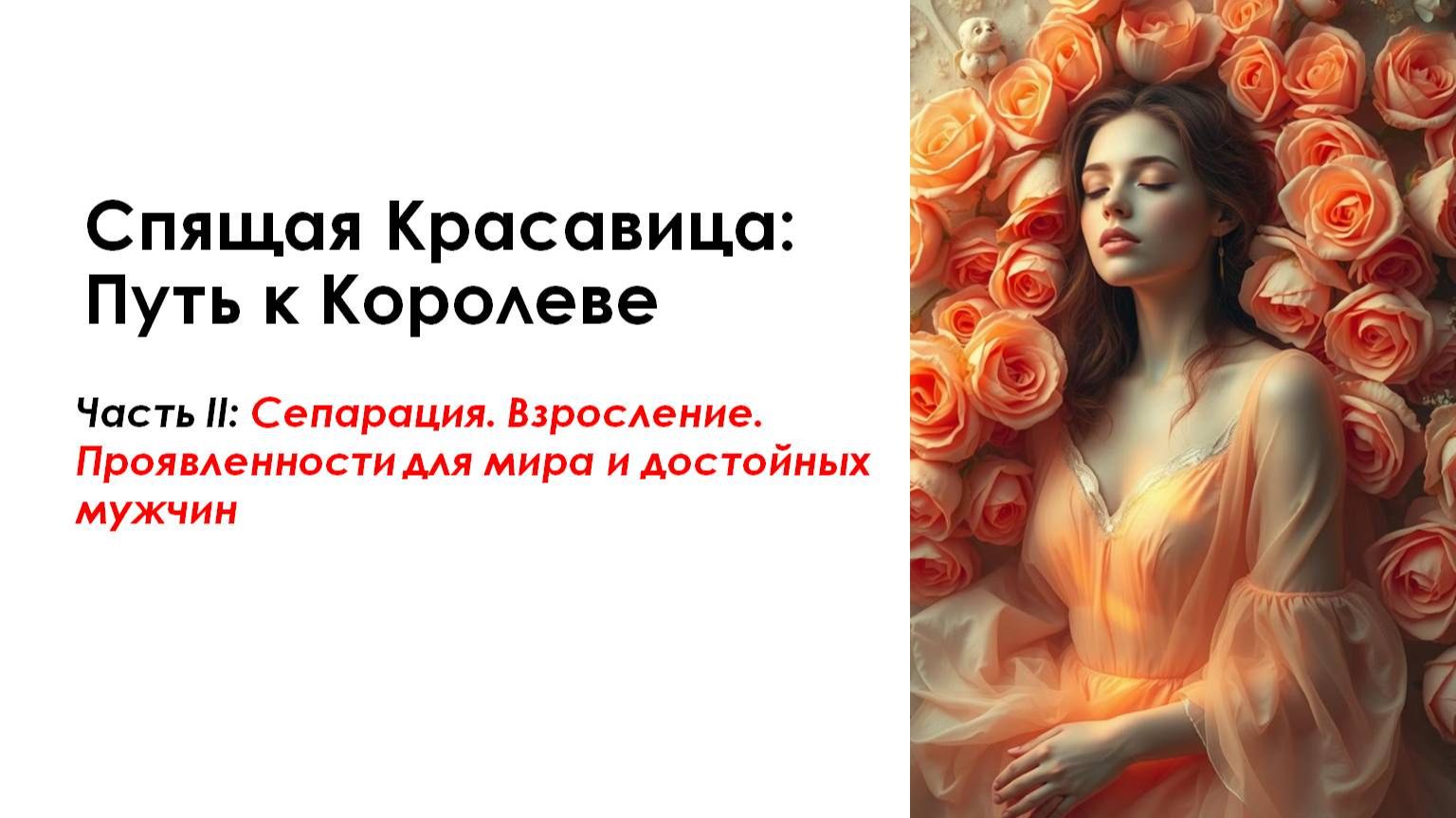 Вводный урок 02: Сепарация. Взросление. Проявленность для мира и достойных мужчин