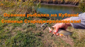 Осенняя рыбалка на Кубани! Станица Староджерелиевская!