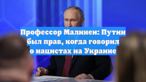Профессор Малинен: Путин был прав, когда говорил о нацистах на Украине