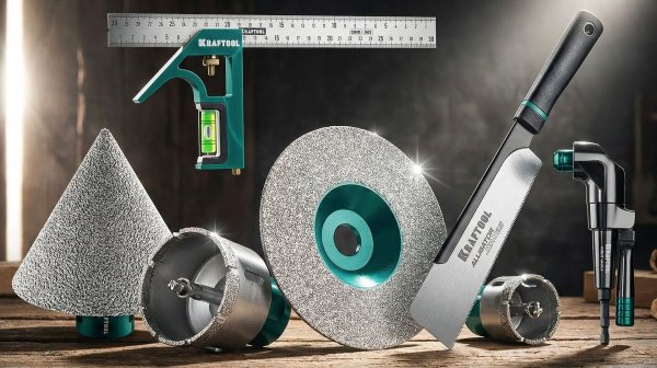 Полезная оснастка и ручной инструмент KRAFTOOL. Алмазные коронки • Угольники • Мини-пилы • Адаптеры