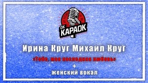 Ирина Круг Михаил Круг-Тебе, моя последняя любовь(КАРАОКЕ с женским вокалом)