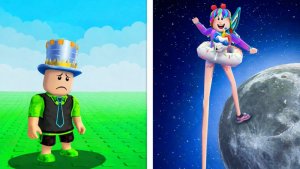 ПАПА МОИ НОГИ РАСТУТ БЕЗ ОСТАНОВКИ в ?? ROBLOX а МОИ ДОЧКА НЕТ! Самые длинные ноги в мире!