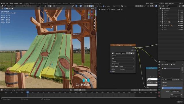 31 - 30 01 Glass material Texturing painted Green wood UV Unwrapping смотреть онлайн