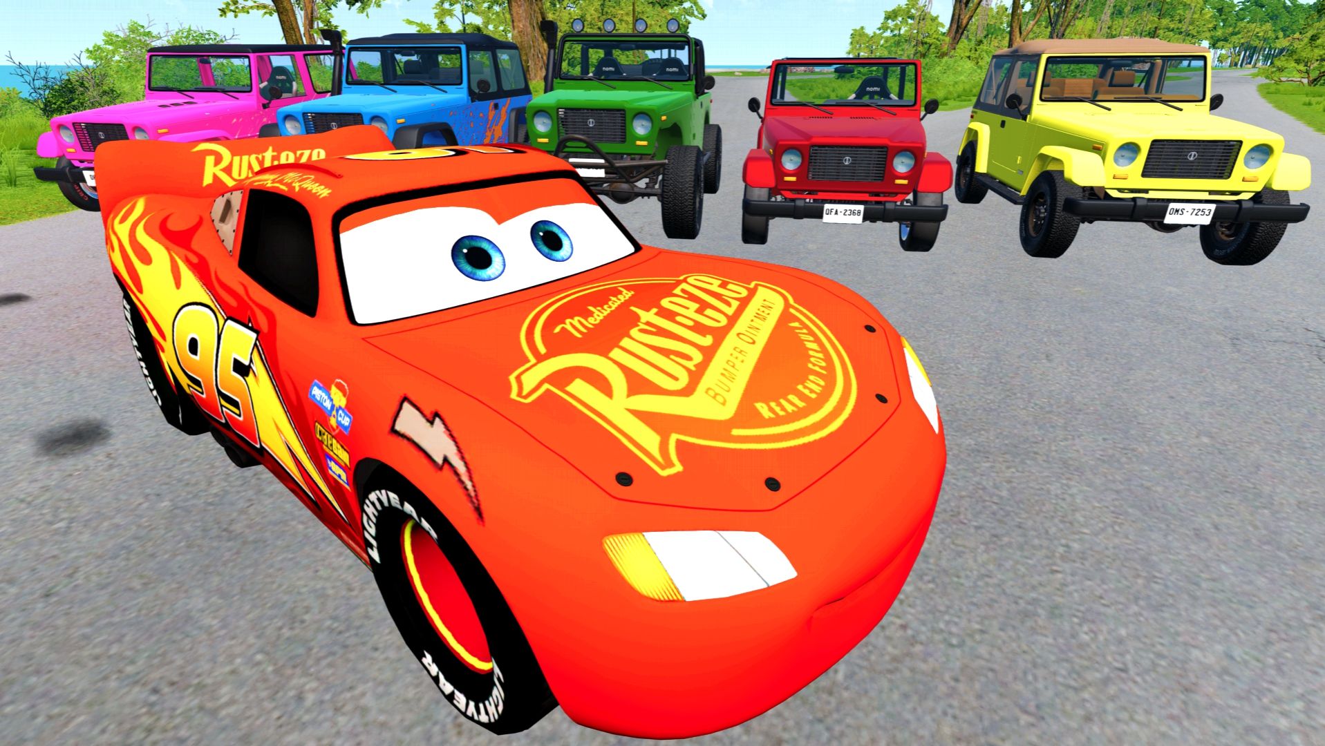 МУЛЬТИКИ ПРО МАШИНКИ: гонки по крутому склону и КУВЫРКАНИЯ кубарем! смотреть онлайн