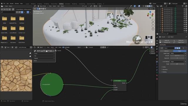 27 - Texture painting mixing two pbr material on ground смотреть онлайн