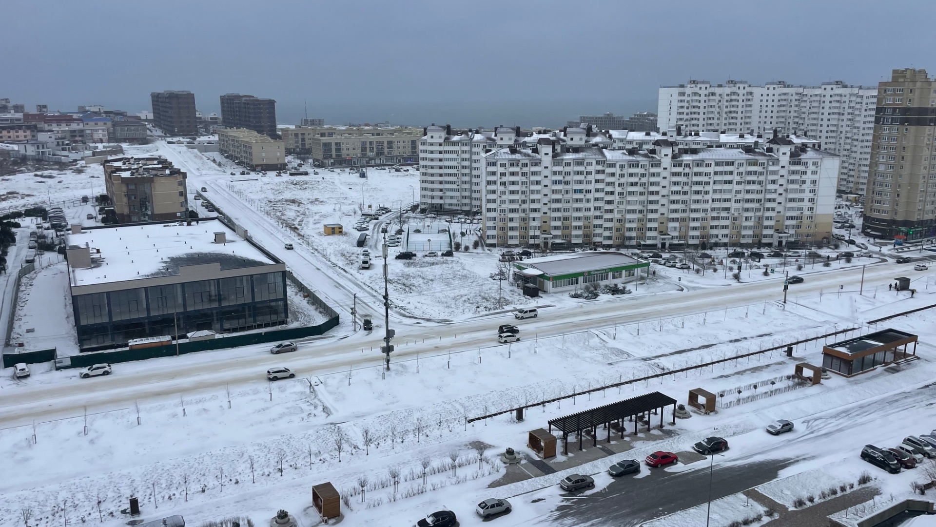 Снегопад в Анапе. 12 января.