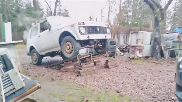 Нива 2121. Антикоррозия днища 1. Прочистка