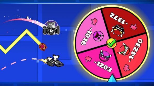 (Decody) Гонка на РУЛЕТКЕ ХУДШИХ ДЕМОНОВ в Geometry Dash