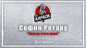 София Ротару-Только этого мало(КАРАОКЕ с бэк-вокалом).