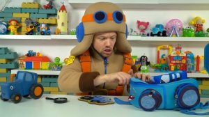 Угадай Игрушку - Ам  Ням и Синий Трактор в Зеленой Слизи - Трактор потерял Цвет!