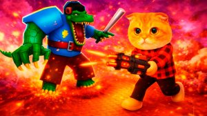 ПОБЕГ ИЗ ФАБРИКИ БРЕЙНРОТОВ В РОБЛОКС! ГИГАНТСКИЙ КРОКОДИЛ ПОЙМАЛ КОТА ПЕРСИКА!