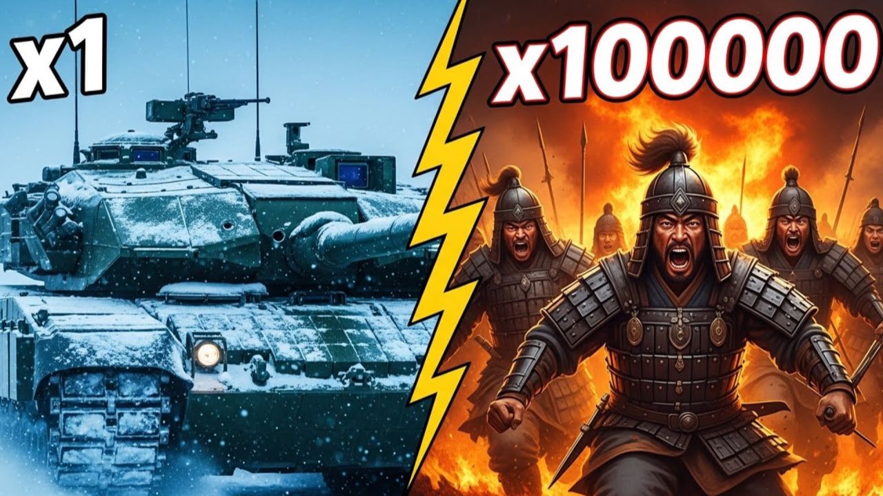 1 ТАНК против 100 000 МОНГОЛОВ: Что если Т-90М попадет в 1237 год? смотреть онлайн