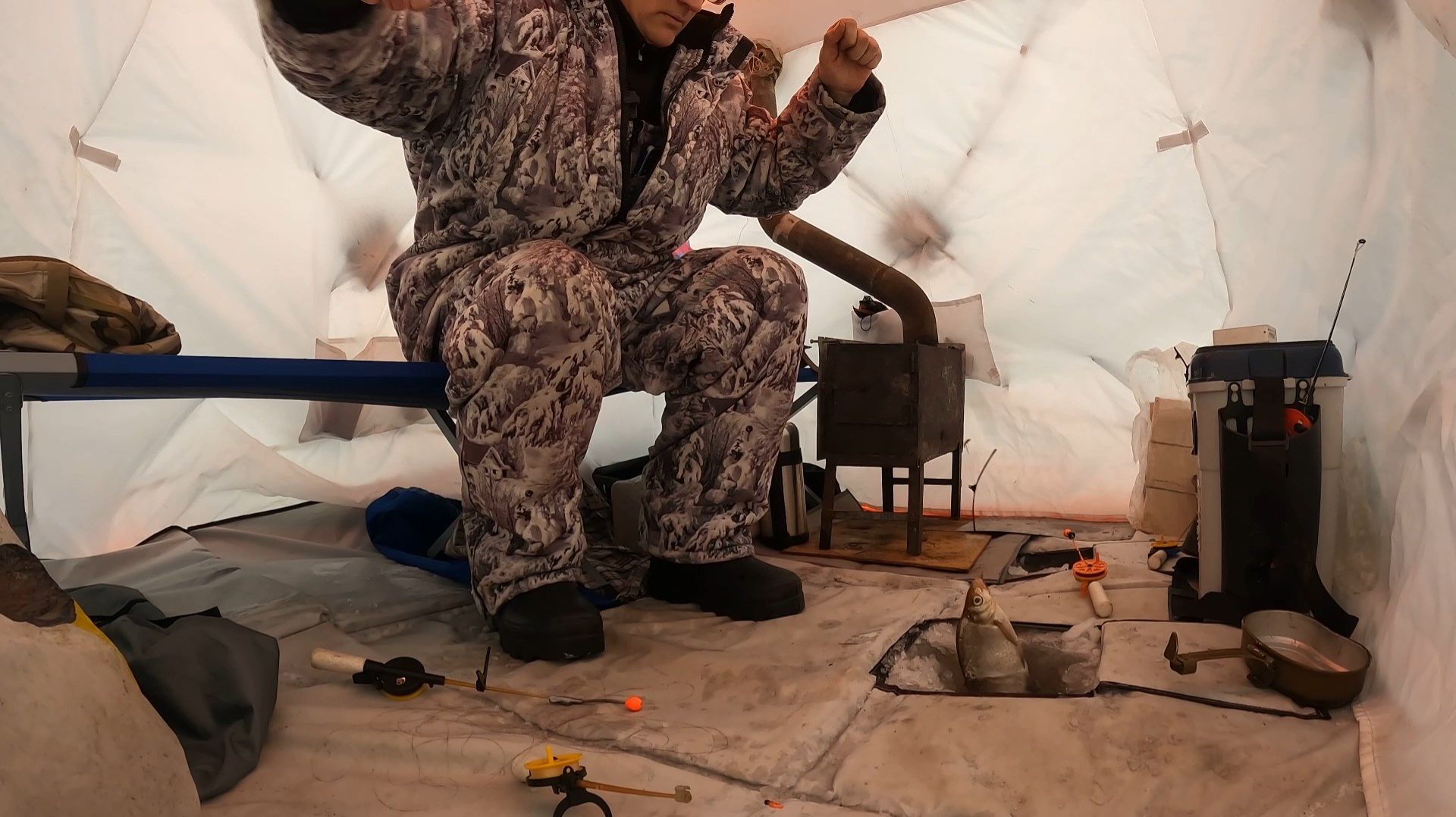 как мы попали в метель на рыбалке😨😰😱