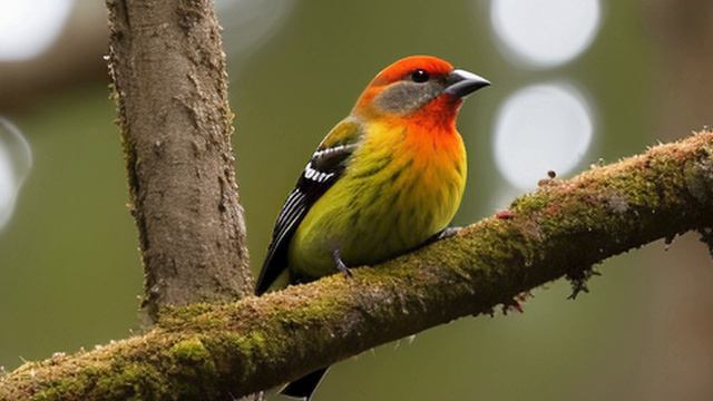 Звук природы. Пение птицы Клёст в хвойном лесу