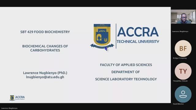 SBT 429 Food Biochemistry-Non-enzymatic reactions of carbohydrates