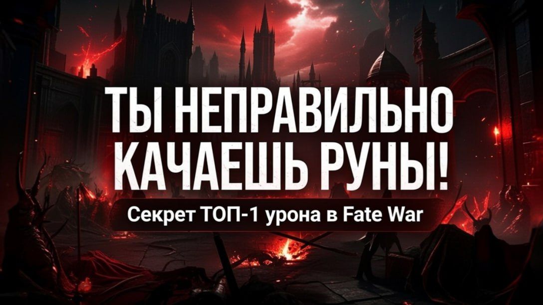 ТЫ НЕПРАВИЛЬНО КАЧАЕШЬ РУНЫ! Секрет ТОП-1 урона в Fate War смотреть онлайн