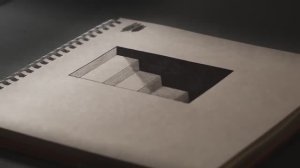 Как нарисовать иллюзию ступенек в бумаге!!! #рисунок #иллюзия #обманзрения