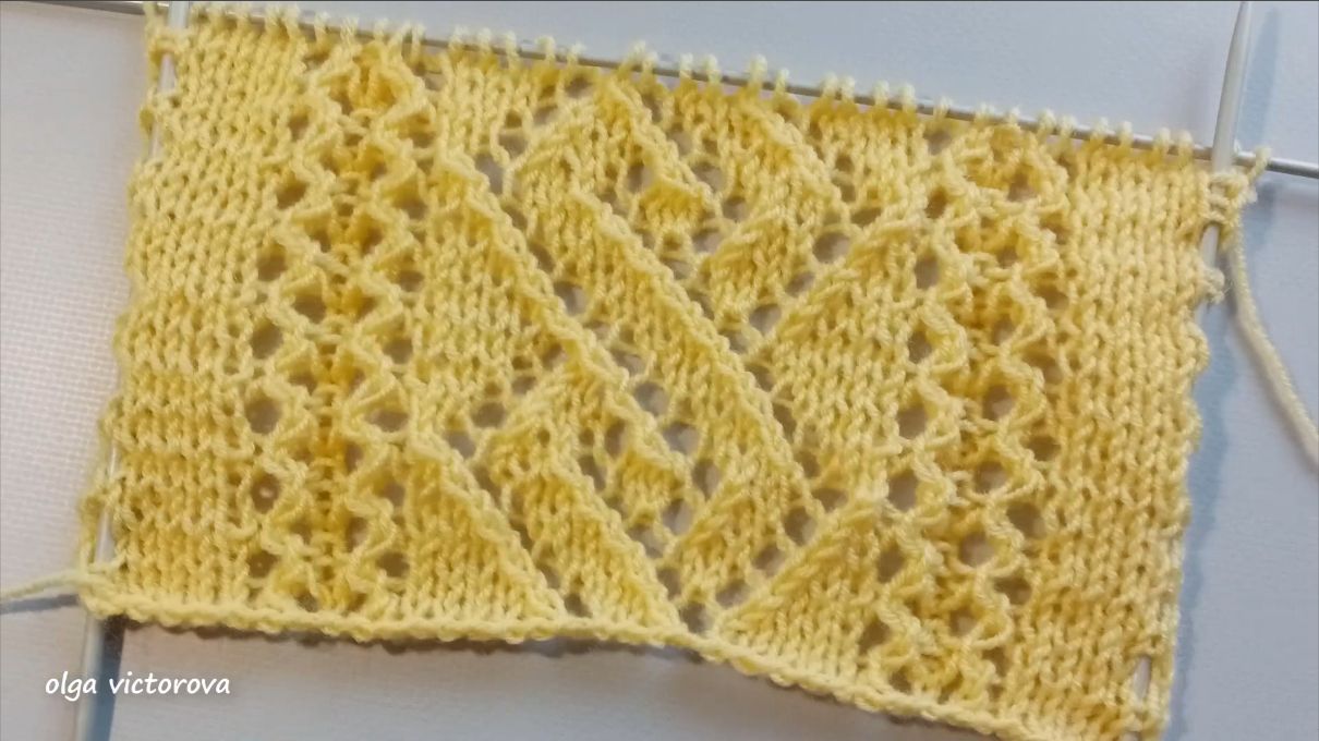 527 АЖУРНЫЙ МОТИВ СПИЦАМИ Вязание Узоры спицами смотреть онлайн