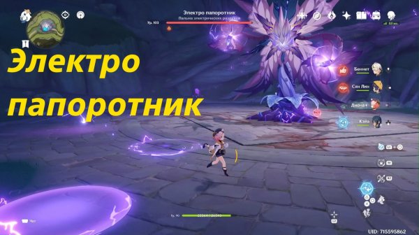 Электро папоротник. Genshin Impact