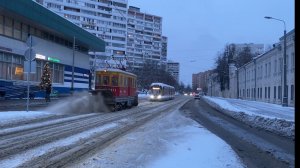 «Очистка трамвайных путей от снега» Снегочист ГС-4 №0411