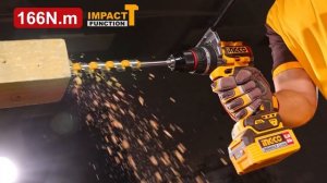 CIDLI201668, Аккумуляторная ударная дрель-шуруповерт, INGCO P20S, бесщеточный двигатель, 166 Нм