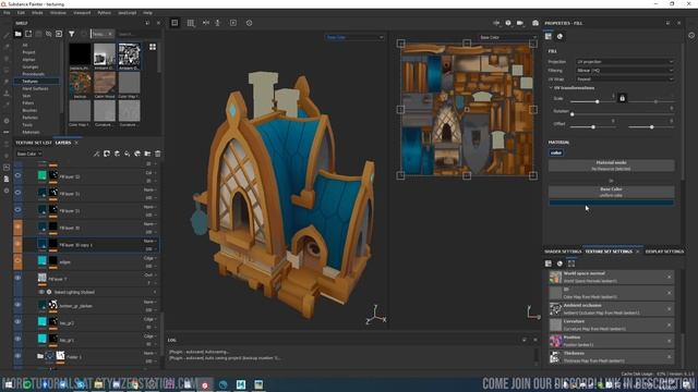 Learning The Basics of 3D Handpainted Textures - Stylized Station (1080p, h264)
