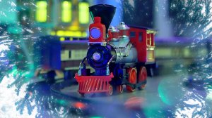 Игрушечные поезда в Новый Год  ч. 2 / Мультики про паровозики и поезда для детей, залипалка