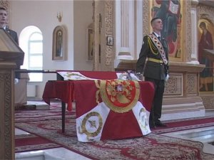 Репортаж телекомпании «Крылья» о вручении Боевого Знамени