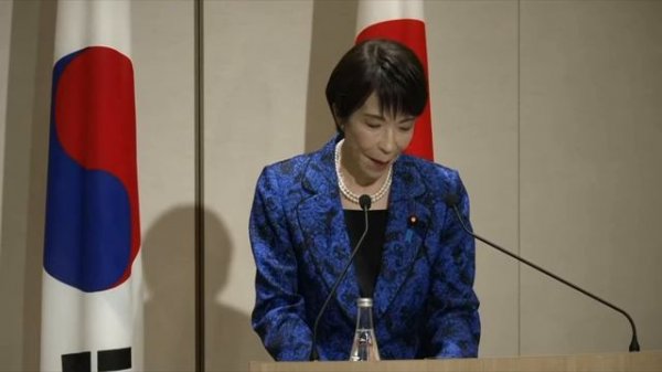 Премьер-министр Японии Санаэ Такаити на пресс-конференции с президентом Южной Кореи, Япония 13.01.26