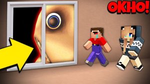 НУБ И ДЕВУШКА ПРО ПРОТИВ ЧЕЛОВЕК ЗА ОКНОМ КРИПИПАСТА В МАЙНКРАФТ