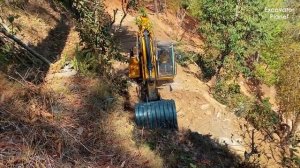 Строим горную дорогу с помощью экскаватора: Строим дорогу на опасном утесе
