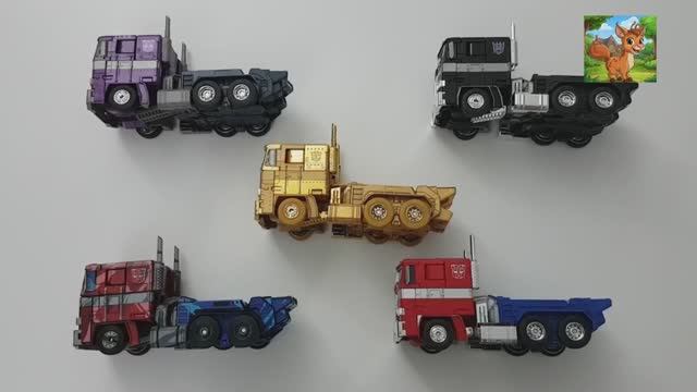 Разные цвета трансформеров Optimus Prime G1. Мультики для детей смотреть онлайн